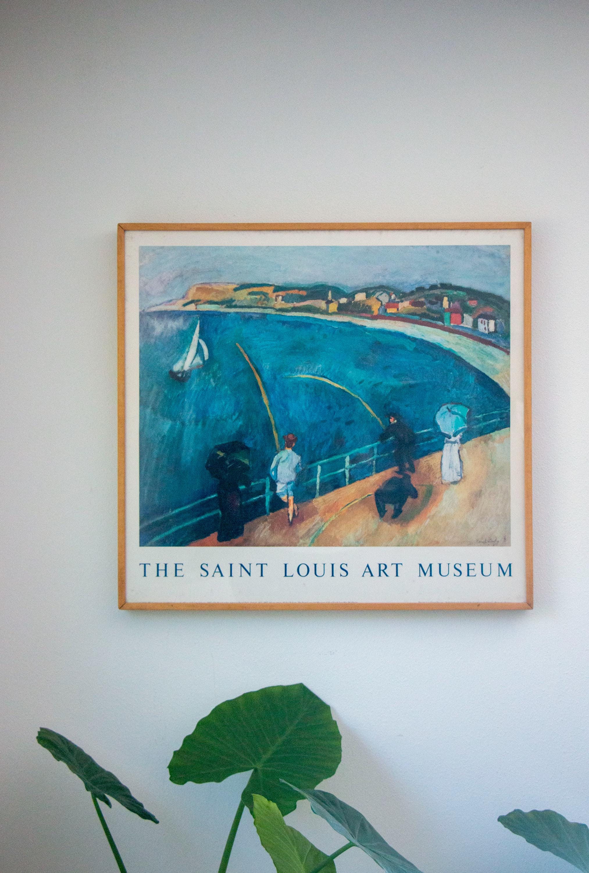 Large Raoul Dufy Wooden Framed Print Poster, La Plage de Saint Adresse