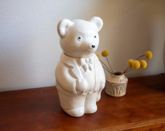 Vintage 1950s Gilner White Polar Bear W/ Red Lips & Paws Hand