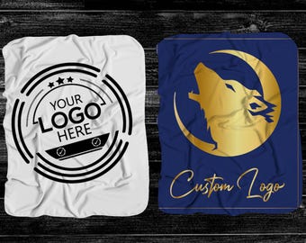 Custom Logo Blanket, Personalized Business Gift, Company Logo Throw, Corporate Team Blanket, Branding Gift Idea, Custom School Team Gifts