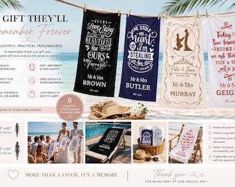 Personalized Couple Beach Towel, Custom Mr & Mrs Towel, Wedding Gift for Couple, Honeymoon Beach Towel, Newlywed Gift, Just Married Gift