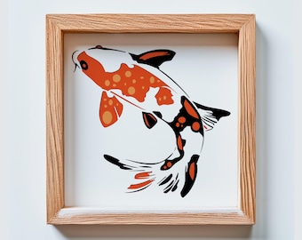 Koi Carp SVG – 3D Layered Multilayer File, Laser Cut, Cricut (Digital Download)