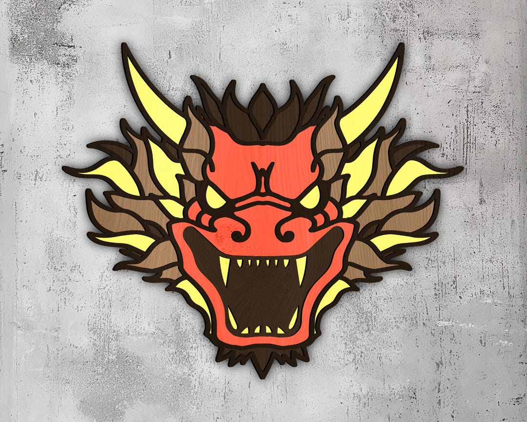 146- Multilayer Dragon 3d | 3d Wall Art | Svg Dxf Png Eps | Cricut CNC ...