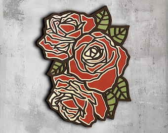 Multilayer 3D Rose SVG – Laser Cut File, Wall Art (Digital Download)