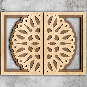 69- Multilayer Mandala | 3d Wall Art | Svg Dxf Png Eps | Wood Decor | Cricut CNC Laser Cutting | Wood, Metal, Paper Cut | Xtool Lightburn