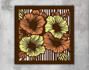 3D Floral Wall Art – Wildflower Laser Cut Files (Digital Download)