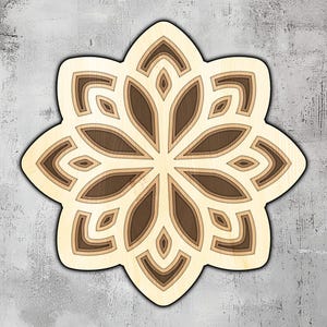 165- Multilayer Mandala | 3d Wall Art | Svg Dxf Png Eps | Cricut CNC Laser Cutting | Wood Metal | Lightburn Glowforge Xtool | Silhouette