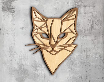 Multilayer Cat 3D Wall Art – Laser Cut Wood Decor (svg, dxf, png, eps)