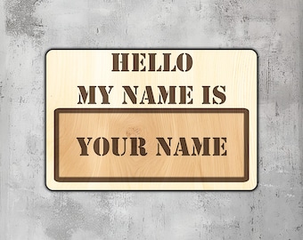 Letrero con nombre personalizado en 3D - Archivo cortado con láser (svg, dxf, png, eps)