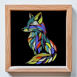 214- Fox SVG 3d Layered - File multistrato per Cricut Laser CNC Silhouette - Cartoncino - Carta tagliata - Arte del legno - File Svg Dxf Png Lightburn