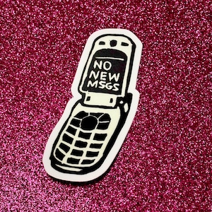 Flip Phone Sticker, Y2K Sticker, 2000s Nostalgia Sticker, 90s Sticker, Vinyl Sticker, Car Decal, Water Bottle Decal, Small Sticker
