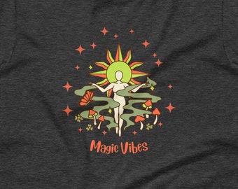 Magic Vibes Shirt Hippy Boho Mushrooms T-Shirt Unisex