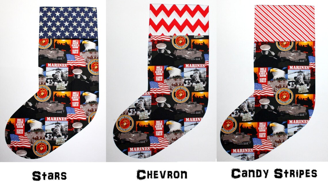 Military Christmas Stocking Active Duty Veteran Retiree Etsy