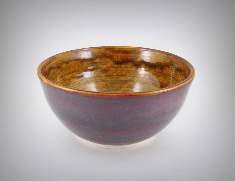 Handmade Porcelain Bowl Brown Purple Small Side Dish Ice Cream Bowl image 5