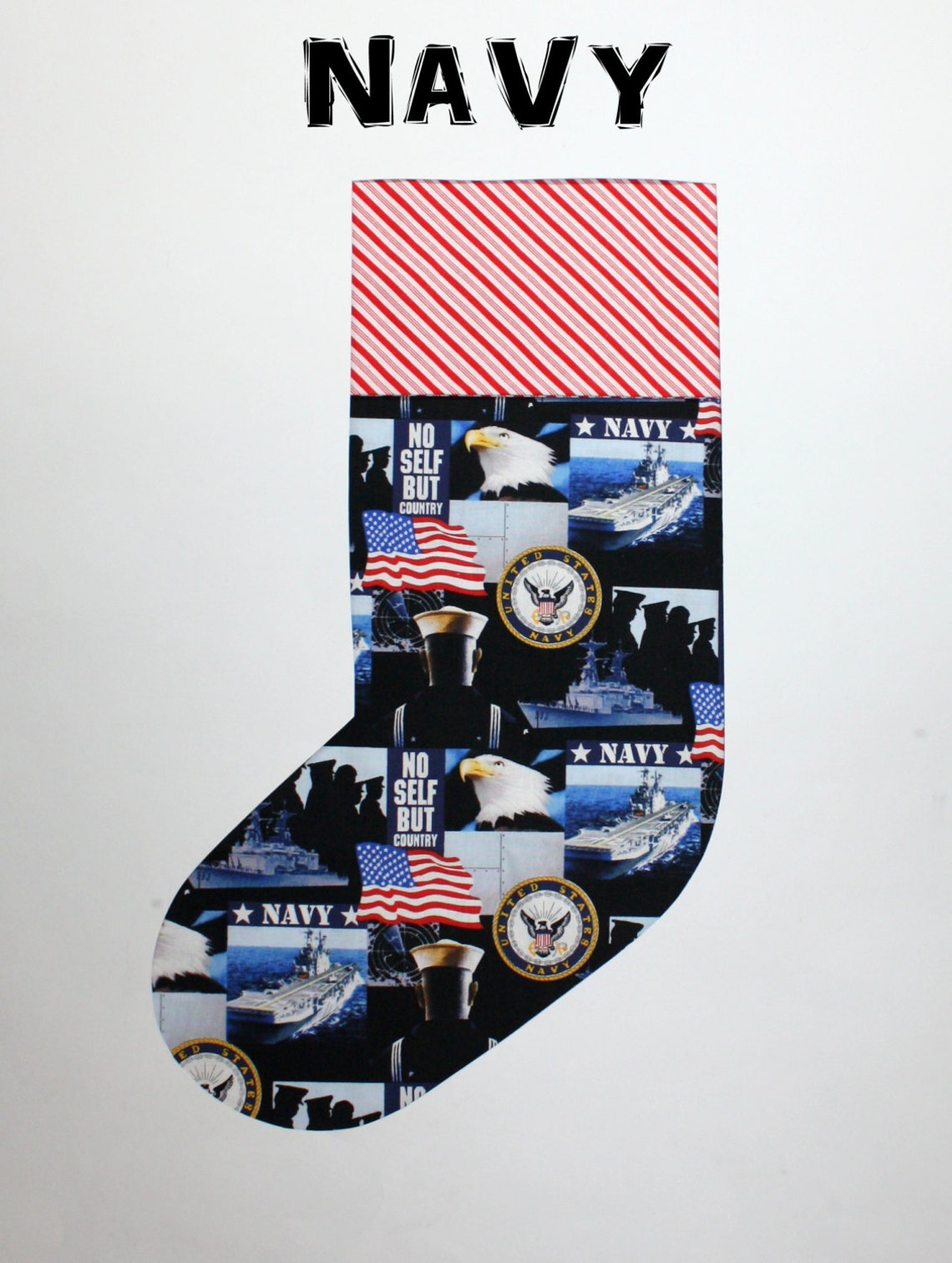 Military Christmas Stocking Active Duty Veteran Retiree Etsy