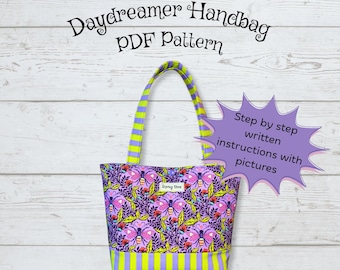 Daydreamer Handbag Bag PDF Sewing Pattern: DIY Project, Instant Download