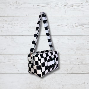 Wipe & Go Crossbody Bag - Many FABRICS to CHOOSE FROM - Adjustable Strap - Diaper and Wipe Pouch - Car Stroller Caddy