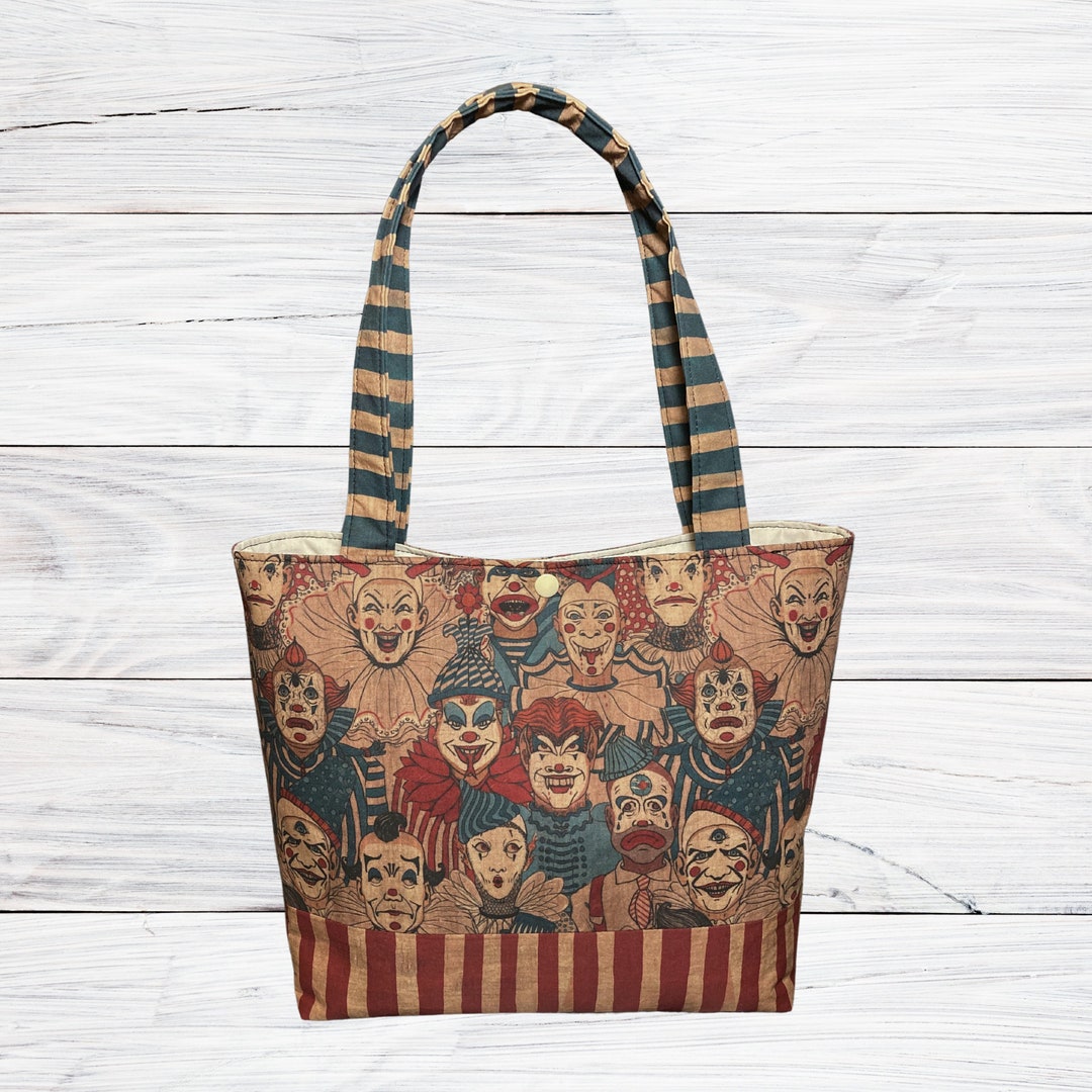 Creepy Clowns Spooky Circus Shoulder Bag Purse Handbag Alternative