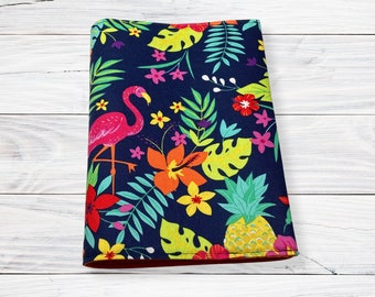 Adjustable Book Cover, Fabric Book Sleeve, Book Sleeve, Book Pouch, Book Accessories, Fabric Book Cover - Tropical Island Beach Vibes