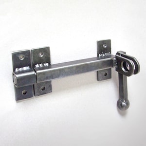 Industrial handcrafted barn door latch for craft supplies Rustic steel door equipment Gate lock padlock Wrought door hardware Iron locks