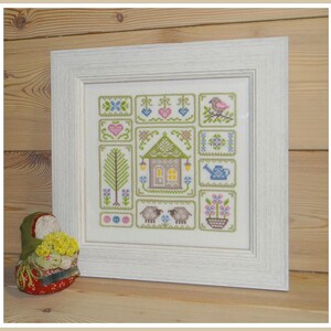 Spring sampler, Cross Stitch Pattern PDF download