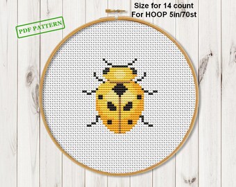 Beetle Cross stitch insect pattern ,  cross stitch pattern PDF download