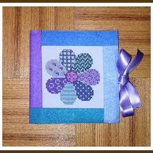 Patchwork flower sampler, Cross Stitch Pattern PDF download