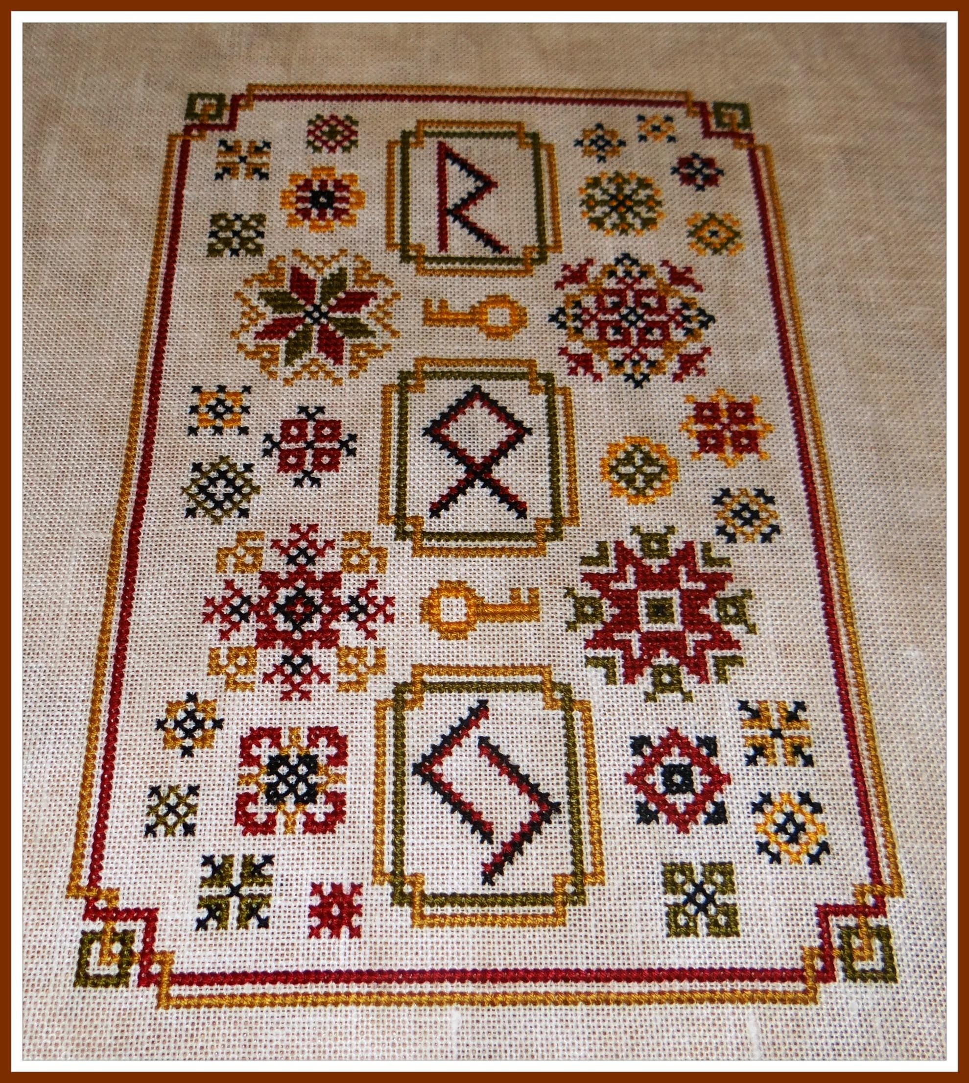 Rune Script Sampler, Cross Stitch Pattern PDF Download - Etsy