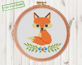 Fox kruissteekpatroon bos dieren kruissteek bos dieren PDF-download