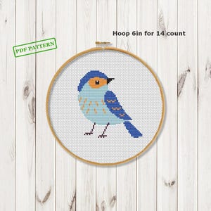 Bird-2 Cross stitch modern pattern Cross stitch,  cross stitch pattern PDF download