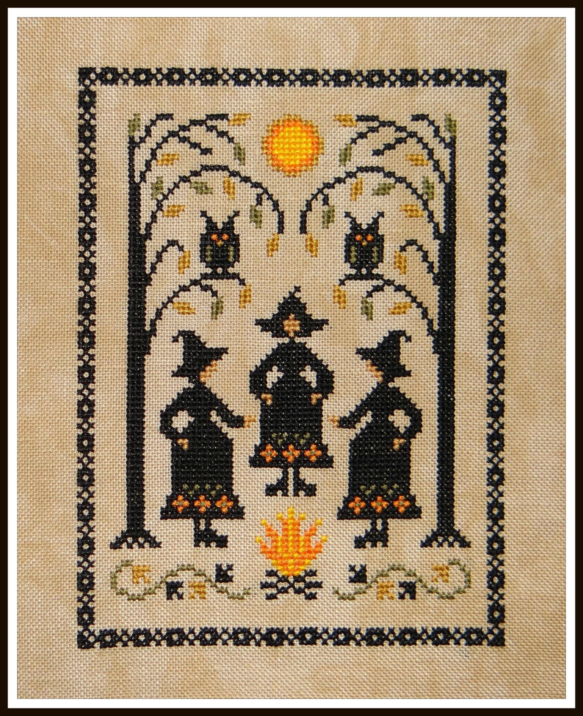 Sabbath, Halloween Witches Sampler Cross Stitch Pattern PDF Download - Etsy