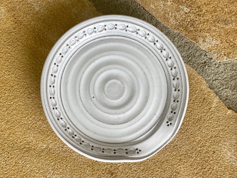 Spoon Rest in Whitewash / Cream / White Stoneware Ceramic Etsy