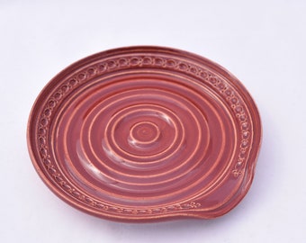 Spoon Rest in Firebrick Red - Ceramic Stoneware Pottery