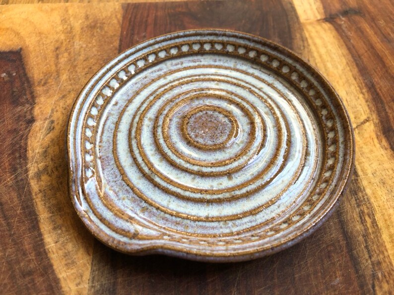 Spoon Rest in Cream Stoneware Ceramic Pottery Etsy