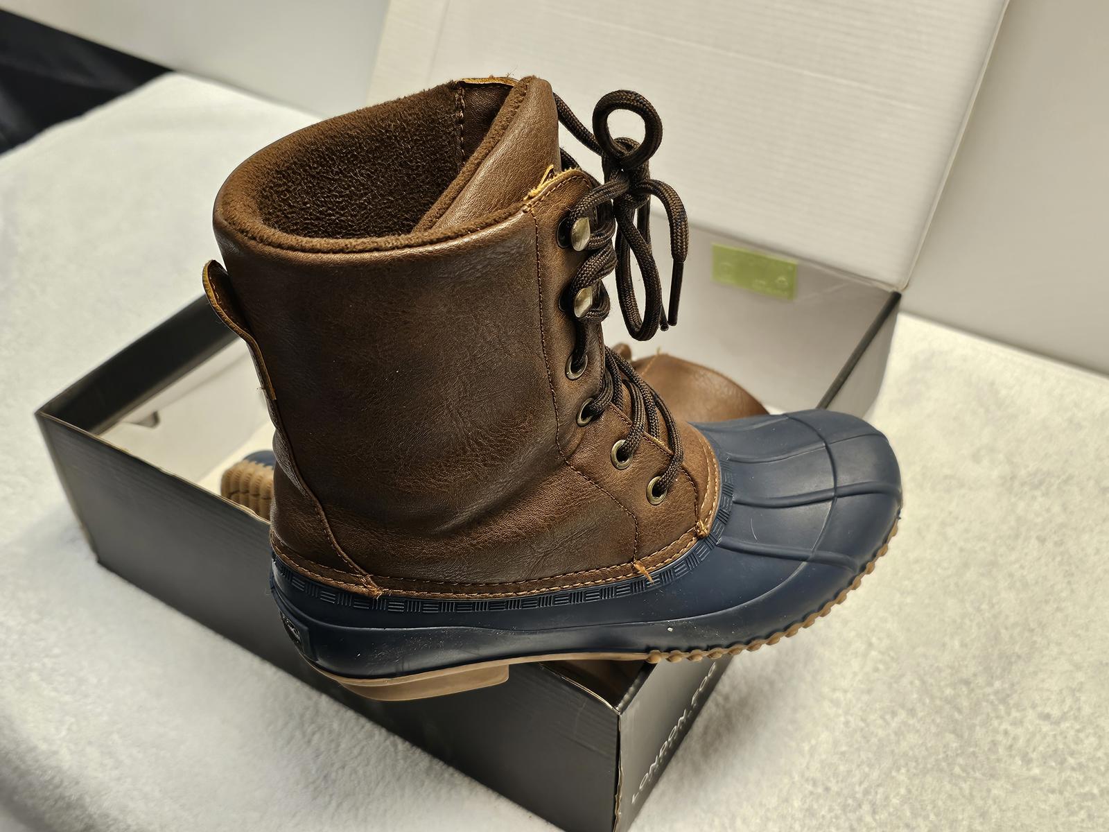duck boots navy blue