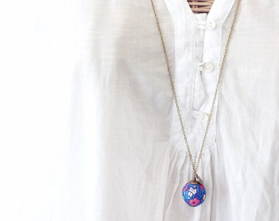 Liberty necklace, Simple necklace, Boho necklace, Blue necklace, Pendant necklace, Boho jewelry, Bohemian jewelry, Necklace on sale, Sale