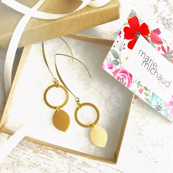 Dangle earrings, Trendy earrings, Modern earrings, Golden jewelry, Boho chic earrings, Brass earrings, Modern jewelry, Holiday gifts