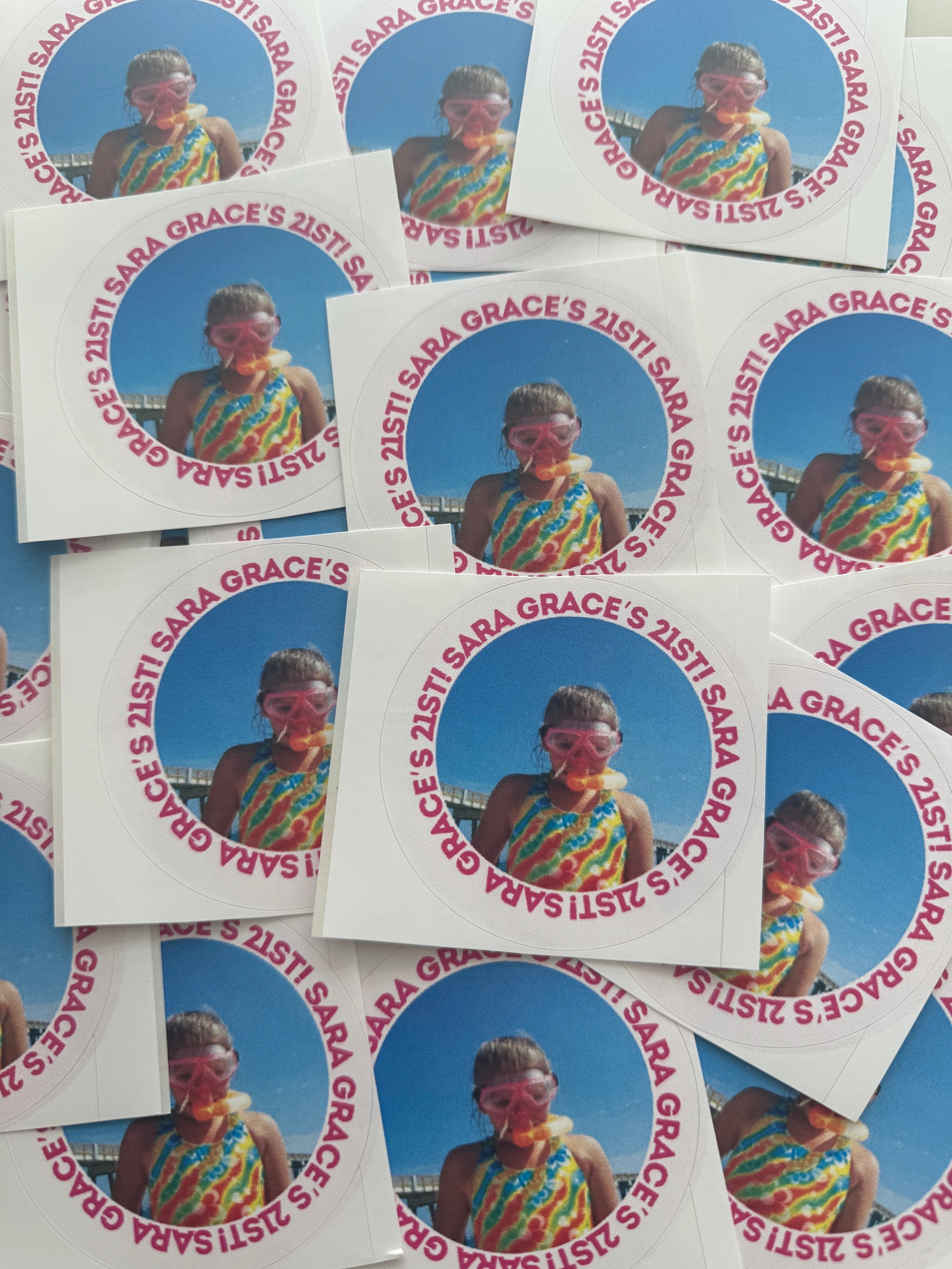 CUSTOM Stickers— 21st birthday, Graduation, Gameday stickers— high quality— personalized