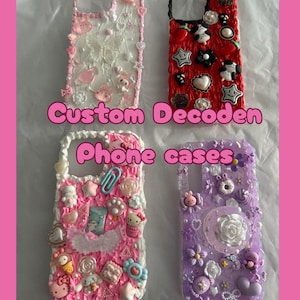 Decoden IPhone Case, Fake Frosted Cake Phone Case, Kawaii Phone Case, Cute Phone Case, Custom Phone Case, Cream Glue