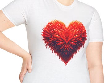 Camiseta con gráfico de corazón, camiseta romántica de amor, camiseta minimalista para San Valentín