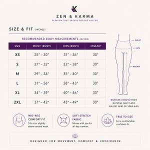Azure Flow yoga leggings women size guide yoga pants women pilates leggings activewear women wellness apparel fit chart