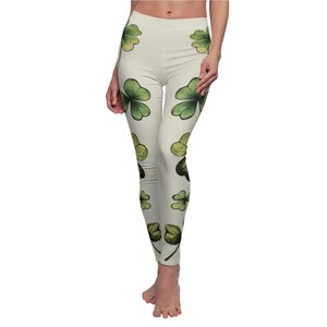 Clover Print Leggings: Women&#39;s St. Patrick&#39;s Day Yoga Pants
