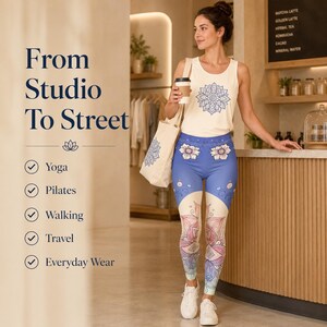 Azure Flow yoga leggings women everyday activewear wellness lifestyle apparel pilates outfit women travel outfit women yoga gift for her