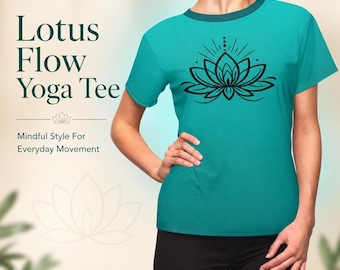 Mindful Lotus Yoga Shirt Women, Meditation Clothing, Wellness Apparel, Spiritual Shirt, Boho Yoga Top, Yoga Lifestyle Clothing