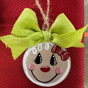 Hand painted Gingerbread Girl Ornament