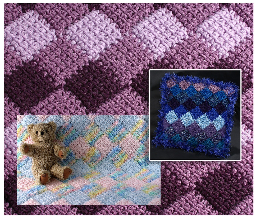 Cómo hacer un patrón de Entrelac a crochet tunecino fácil pdf