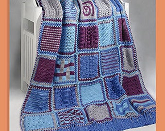 Tunisian Crochet Sampler Afghan pdf Pattern