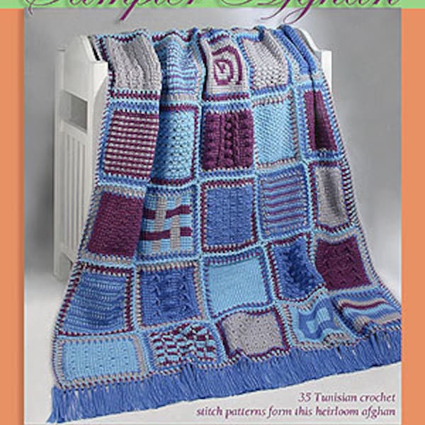 Tunisian Crochet Sampler Afghan pdf Pattern