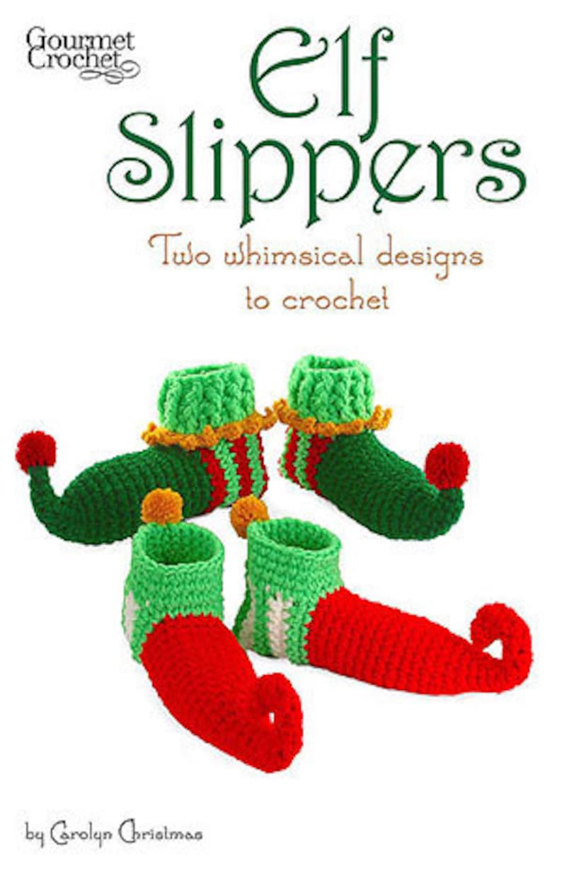 Christmas Elf Slipper Shoes Crochet pdf Pattern image 1