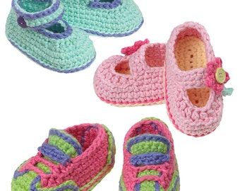 Sophia Grace Collection Crochet Baby Shoes pdf pattern download