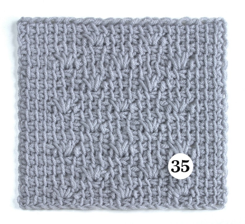 Tunisian Crochet Sampler Afghan pdf Pattern image 3